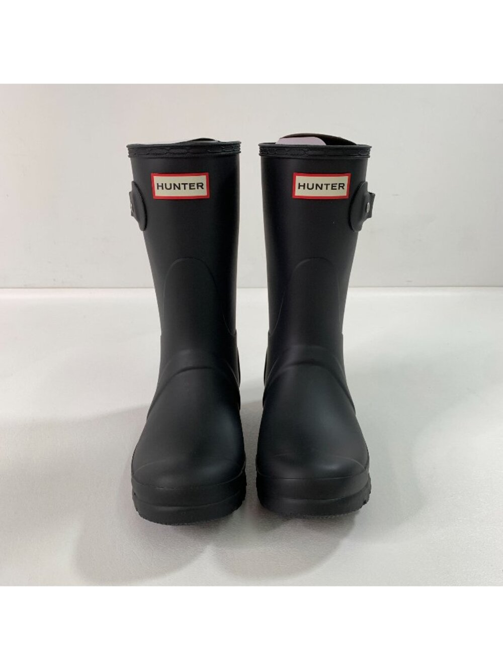 Hunter Women's Short Rain Boots Black Size 6 Waterproof Adjustable Strap